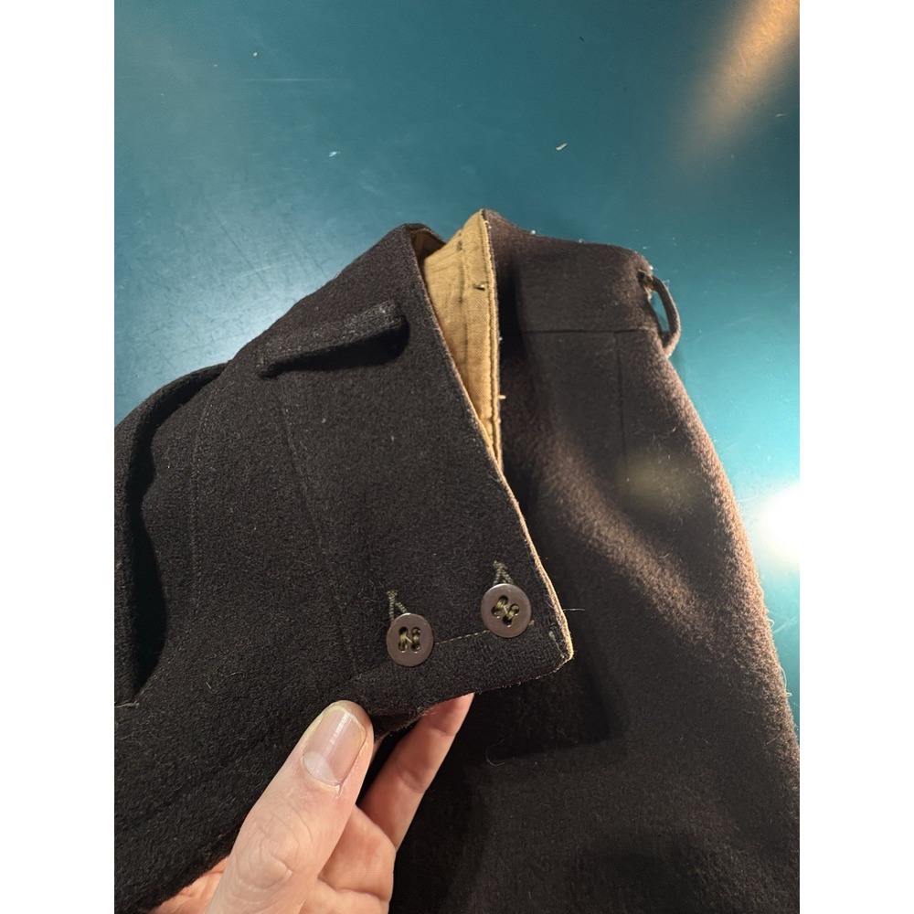 True Vintage 40s Wool Pants Size 28x28 Hunting Military Lined Talon Side Zipper - Picture 4 of 16